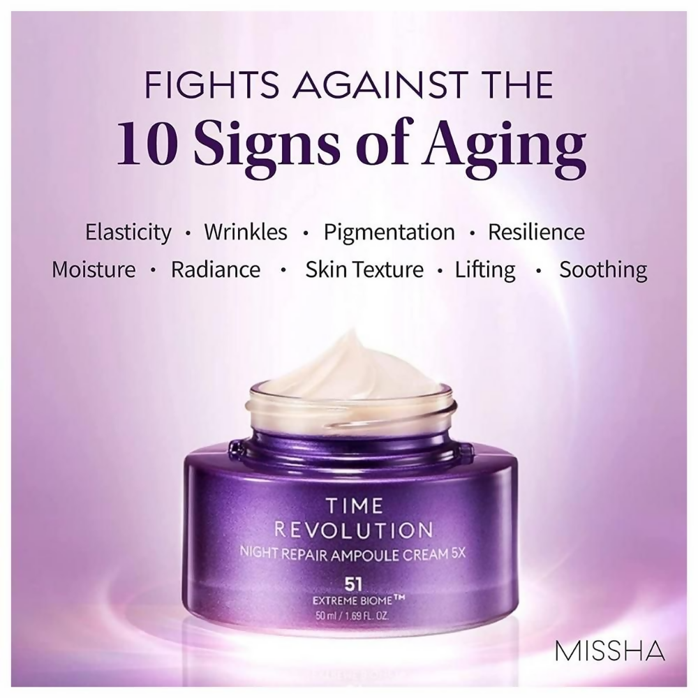 Missha Time Revolution Night Repair Ampoule Cream 5x | Grocsy