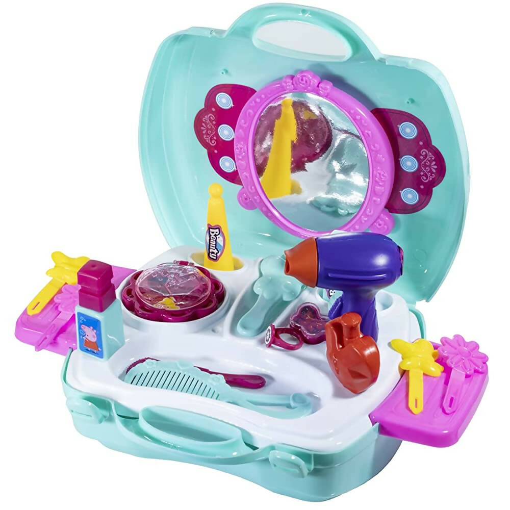 Skoodle Multicolor 22 Pieces Peppa Pig Beauty Set Toy with Beauty Suitcase for Kids Girls Age 3+ | Grocsy