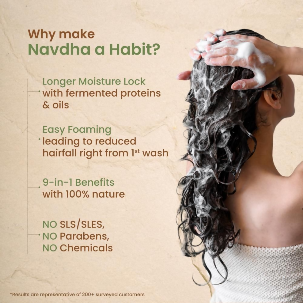 Nat Habit Aloe Peanut Navdha Shampoo | Grocsy