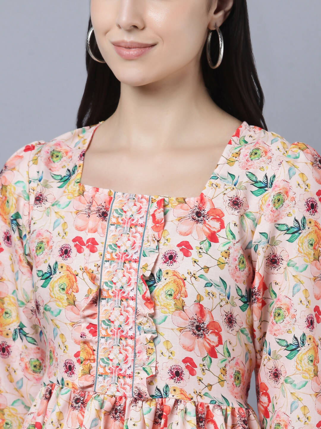 Myshka Women Multicoloured Printed Fit and Flare Ethnic Dress | Grocsy