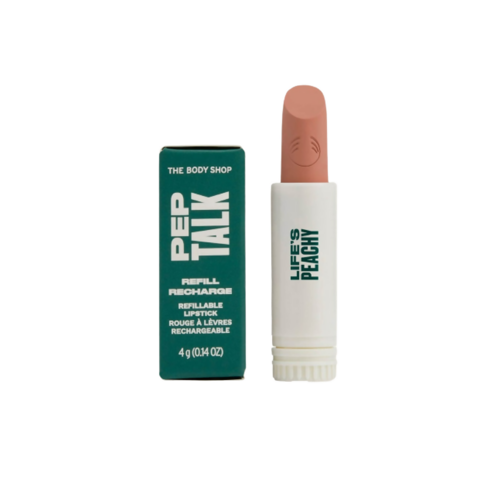 The Body Shop Peptalk Lipstick Bullet Refill- Life's Peachy | Grocsy