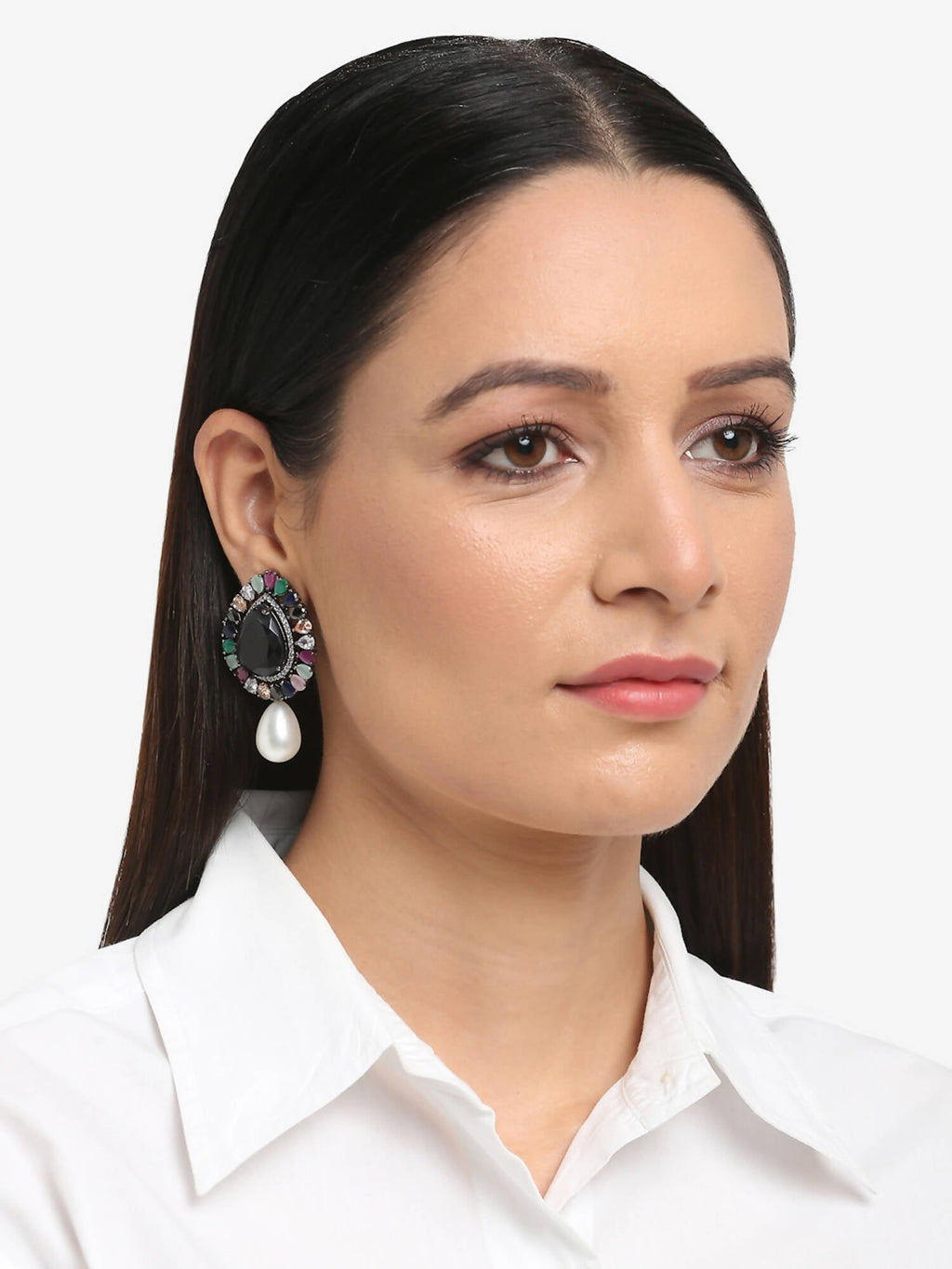 Multicoloured Contemporary Studs Earrings - Ruby Raang | Grocsy