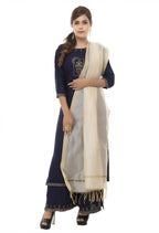 Mominos Fashion Light Golden Banarsi Piping Dupatta | Grocsy