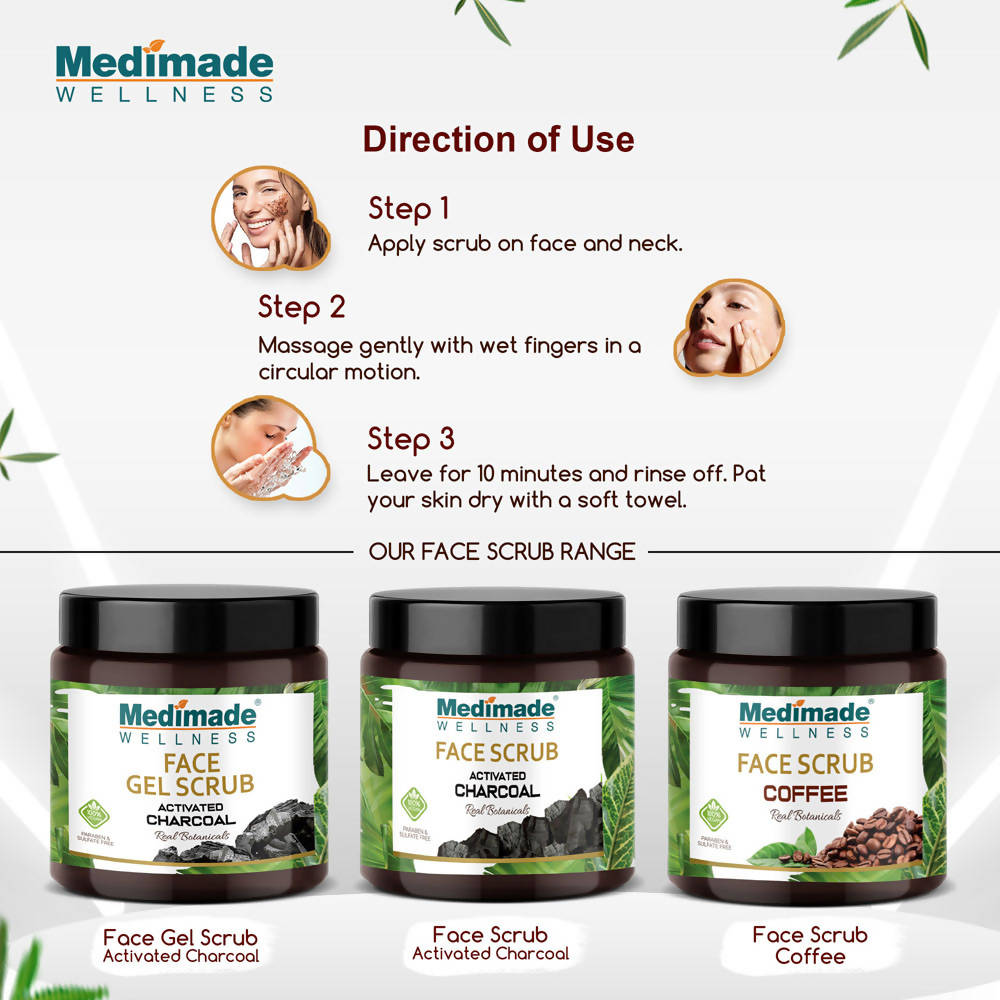 Medimade Wellness Activated Charcoal Face Scrub | Grocsy