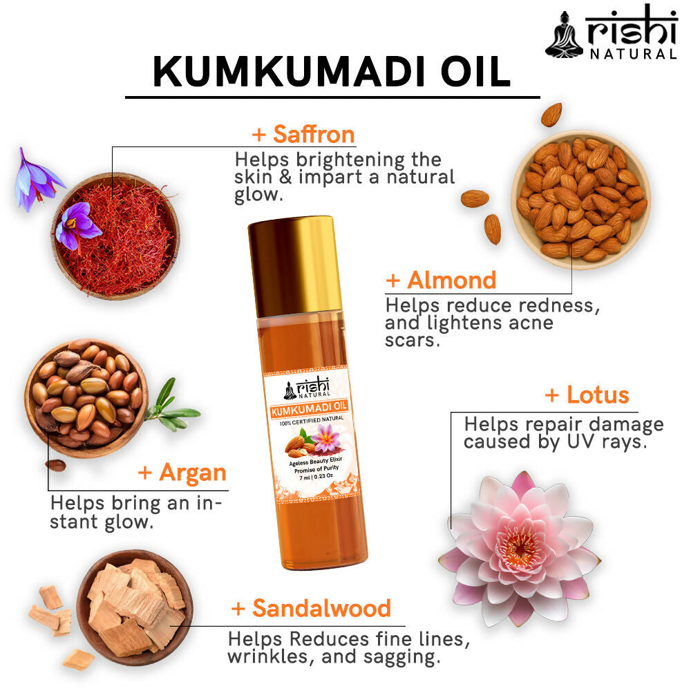 Rishi Natural Kumkumadi Face Oil | Grocsy