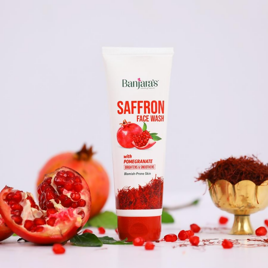 Banjara's Saffron Face Wash with Pomegranate | Grocsy