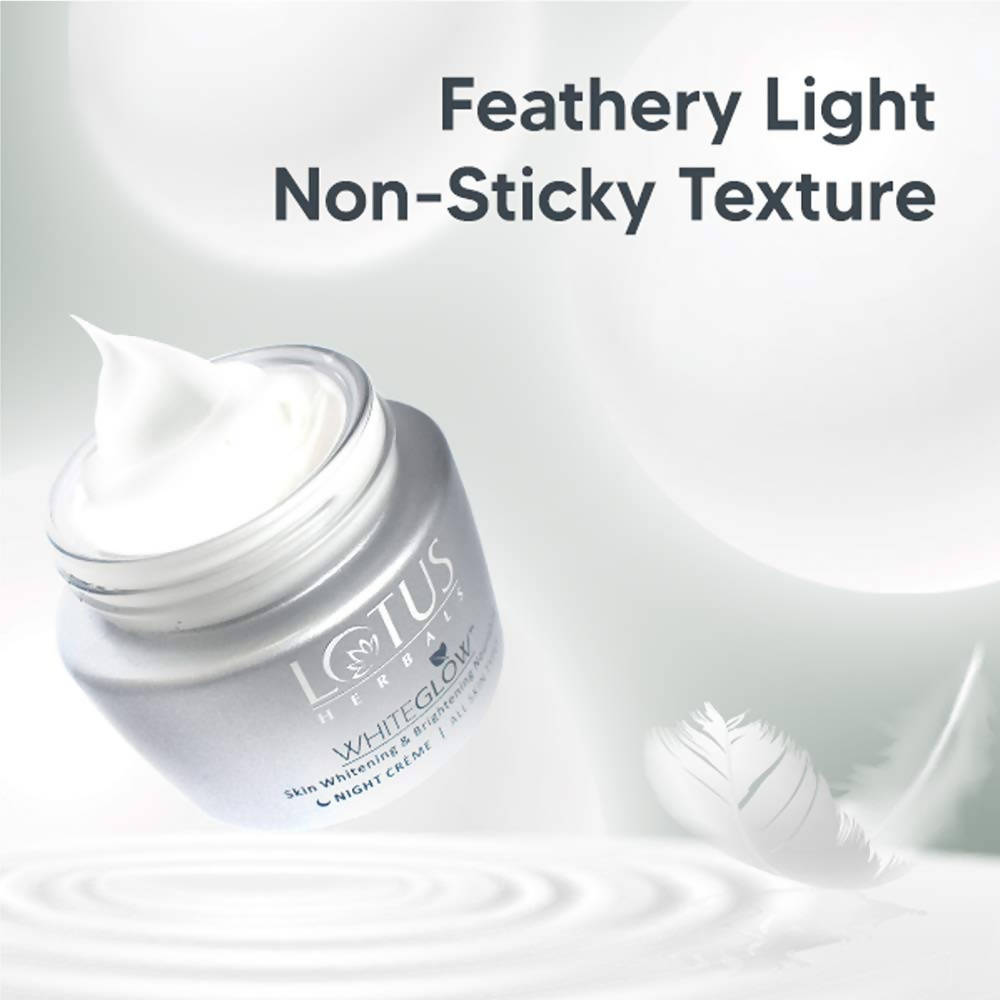 Lotus Herbals Whiteglow Skin Whitening & Brightening Nourishing Night Creme | Grocsy