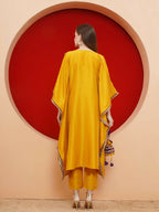 Joban Fashion Yelow Kaftaan Set with ineer and Potli | Grocsy