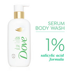Dove Glow Recharge Exfoliating & Acne Clear Serum Body Wash Combo | Grocsy