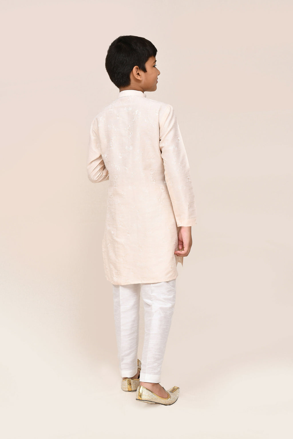 Joban Fashion Cotton Cream Kurta With Straight Fit Pant | Grocsy