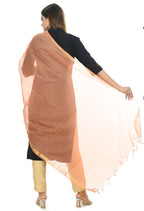 Mominos Fashion Peach Banarsi Piping Dupatta | Grocsy