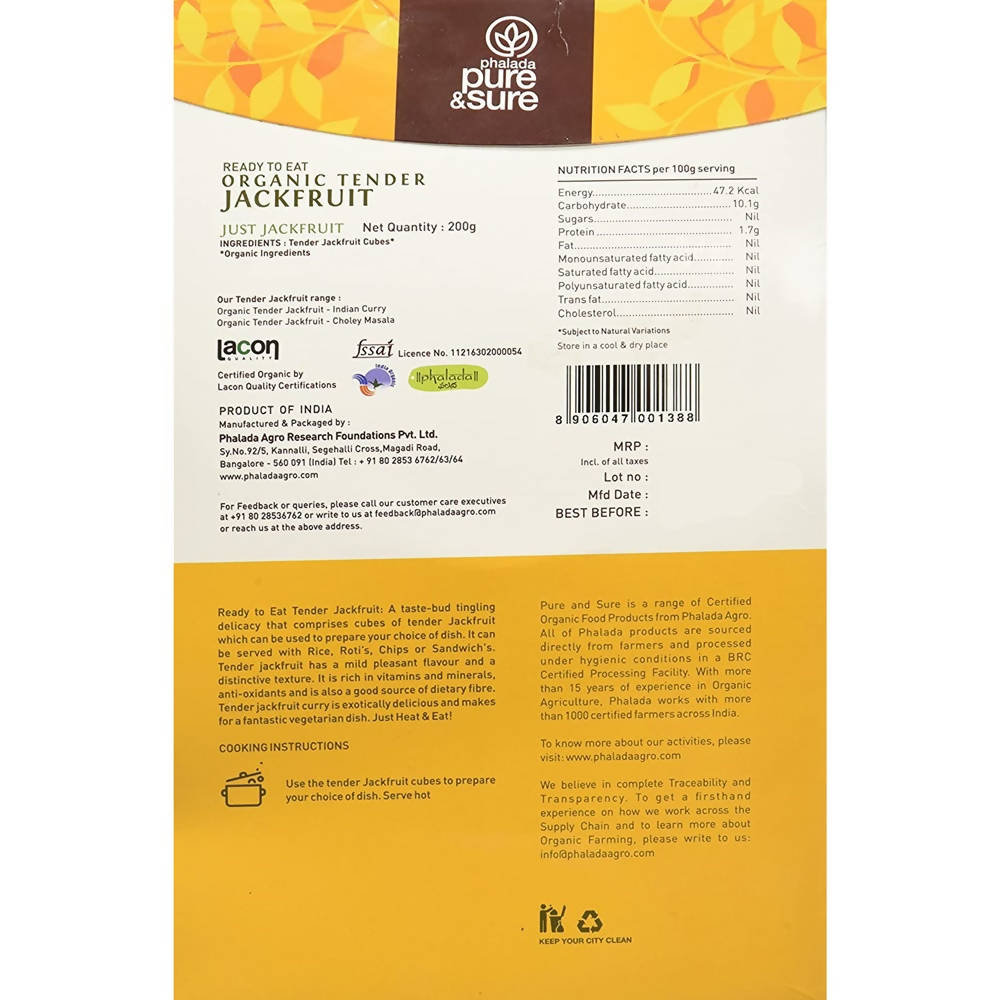 Pure & Sure Ready To Eat Organic Tender Just Jackfruit | Grocsy