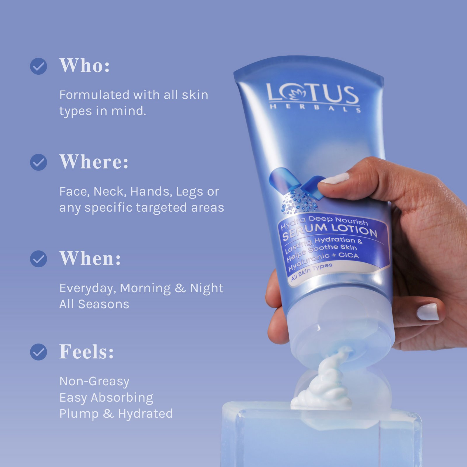 Lotus Herbals Hydra Deep Nourish Serum Lotion | Grocsy