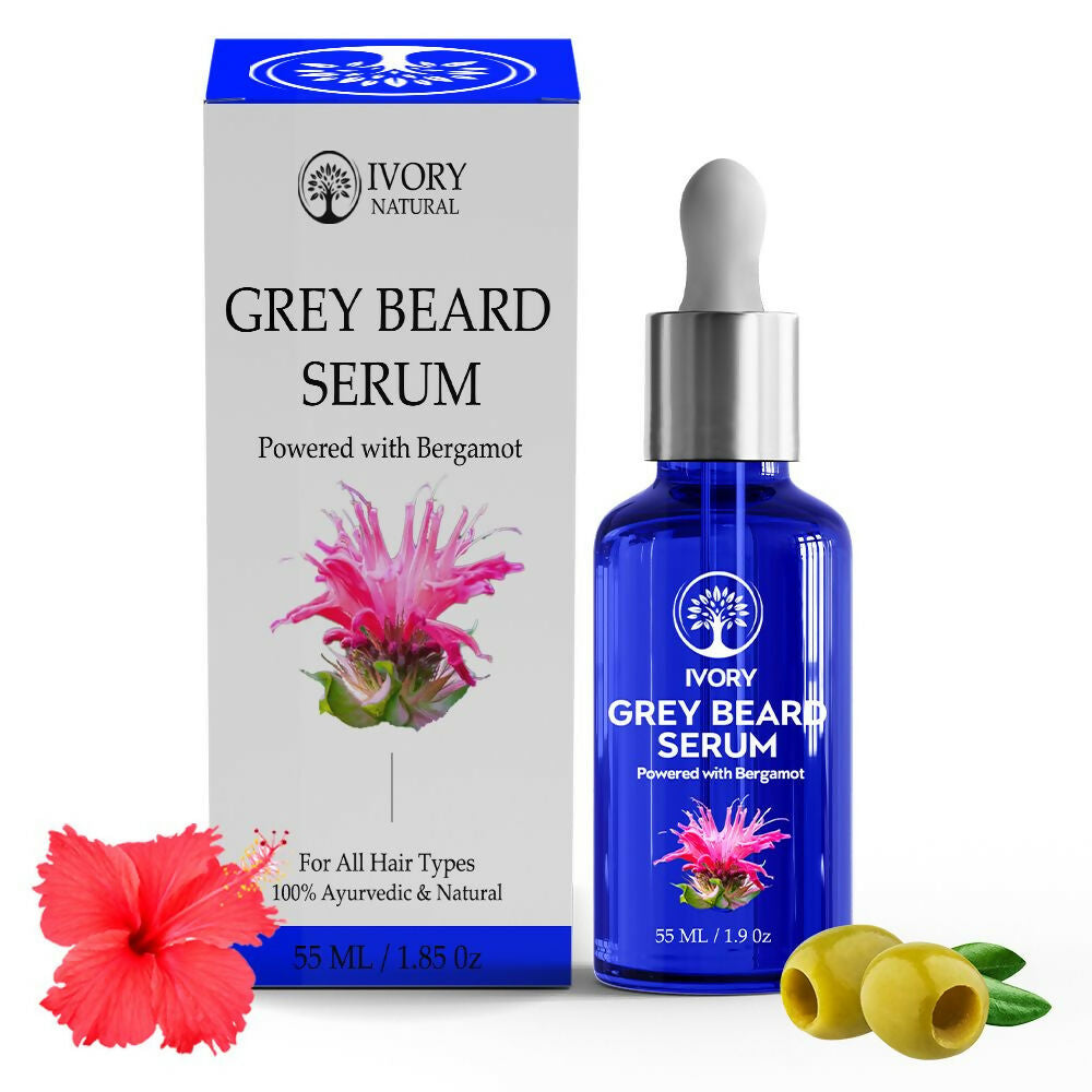 Ivory Natural Greys Beard Serum Restore Natural Black Color Of Grey White Beard | Grocsy