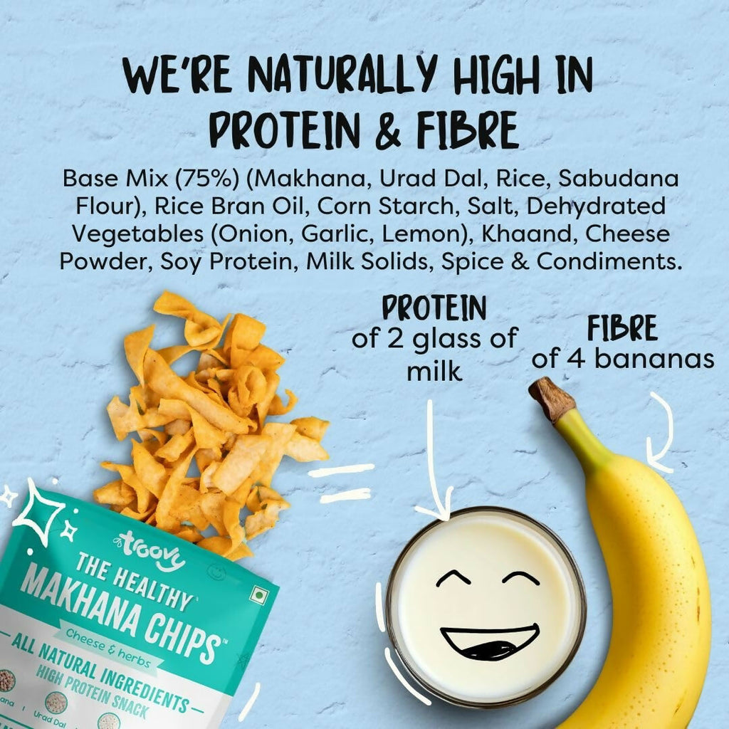 Troovy Makhana Chips Tasty & High Protein Snacks | Grocsy