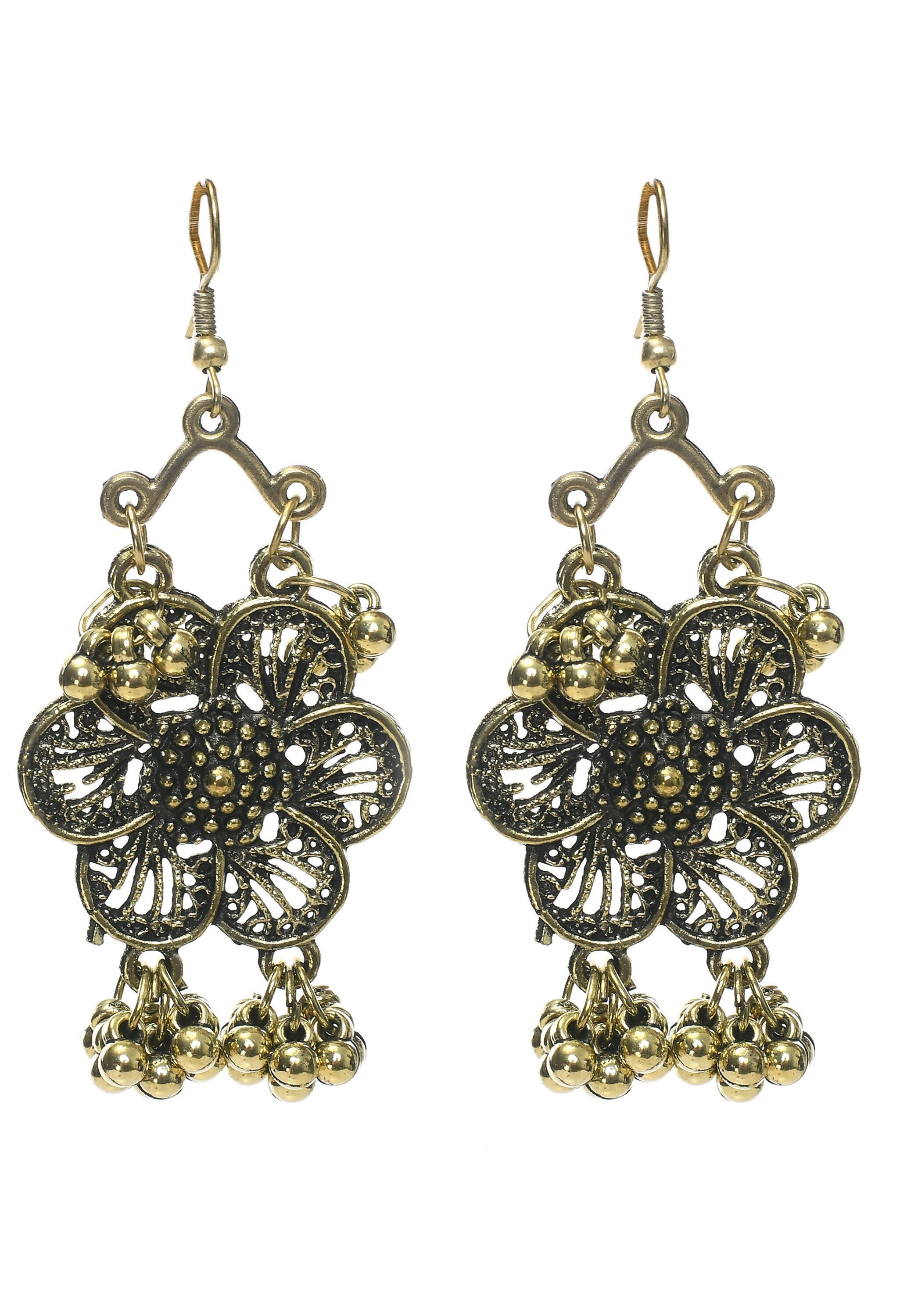 Mominos Fashion Johar Kamal Golden-Plated Brass Finish Floral Desgin Choker For Women | Grocsy