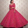 Jyoti Fashion Glamorous Rani Pink Silk 3MM Sequins with Coding Dori Embroidery Lehenga Choli with Dupatta | Grocsy