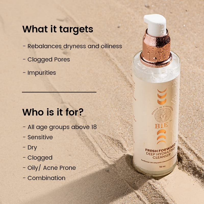 BiE Fresh Forward Deep Hydrating Cleanser With Glycerin & Sunflower Oil | Grocsy