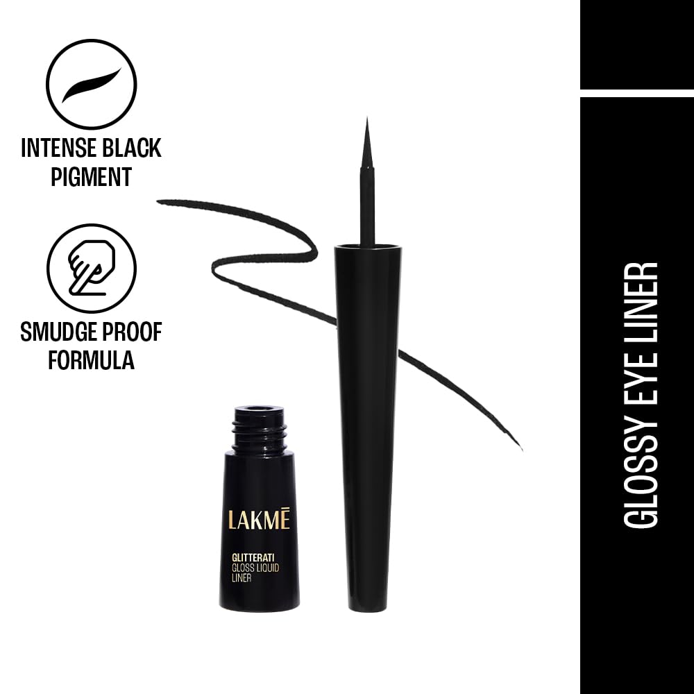 Lakme Absolute Gloss Artist Eye Liner - Black | Grocsy