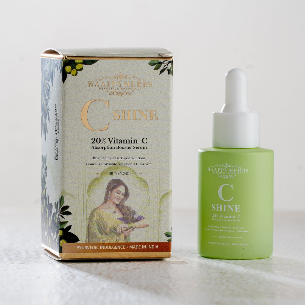 Haappyherbs C Shine 20% Vitamin C Absorption Booster Serum | Grocsy
