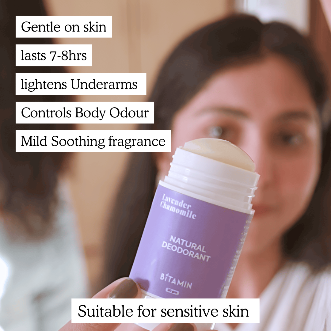 Bitamin Lavender Chamomile Natural Deodorant Roll On | Grocsy
