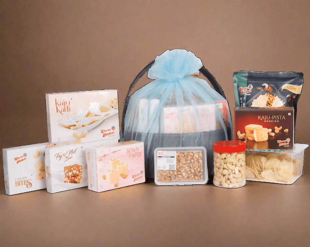 Shree Mithai Blue Titanium Dry Fruit Box | Grocsy