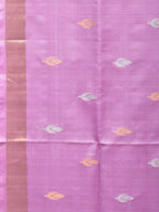 Lavender Uppada Silk Handloom Saree with Birds and Floral Pallu Design - Global Threads | Grocsy