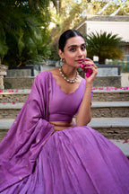 Evanik Women Pure Chanderi Plain With Zari Weaving Work Border Stitched Lehenga With Unstitched Blouse Dupatta(Up to 42) | Grocsy