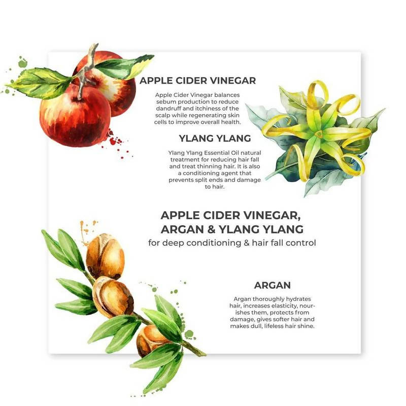 Juicy Chemistry Apple Cider Vinegar, Argan & Ylang Ylang Shampoo | Grocsy
