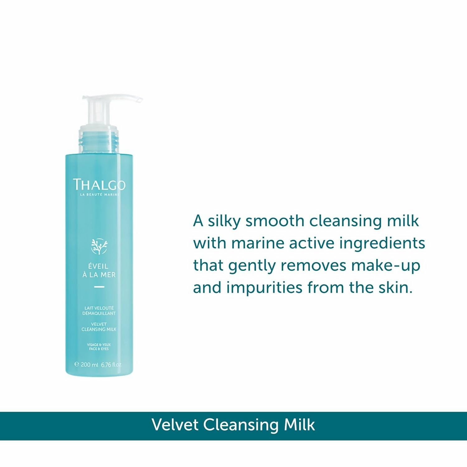 Thalgo Velvet Cleansing Milk - Gentle Cleansing Milk with Castor & Grape Seed Oils | Grocsy