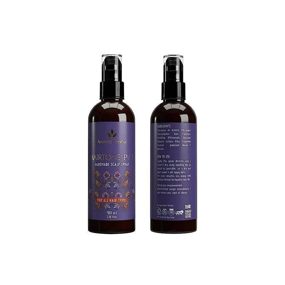 Avimee Herbal Hair Tone Pv 1 Scalp Spray Natural DHT Blocker, With Saw Palmetto, Amla, Methi & Bhringraj Extracts | Grocsy