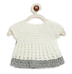 ChutPut Hand knitted Crochet Wool Dress For Baby Girls - White | Grocsy