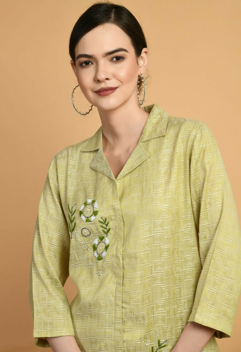 Joban Fashion L.Green Cotton Kurta Set | Grocsy