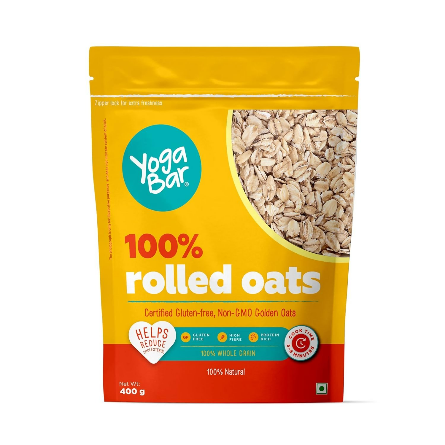 Yoga Bar 100% Rolled Plain Oats | Grocsy