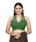 Joban Fashion Women's Green Embroidered Stitched Blouse | Grocsy