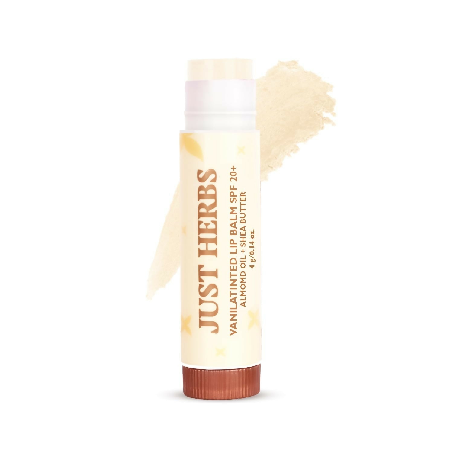 Just Herbs Vanilla Tinted Lip Balm with SPF 20+ for Dark Lips to Lighten | Grocsy