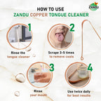 Zandu Copper Tongue Cleaner | Grocsy