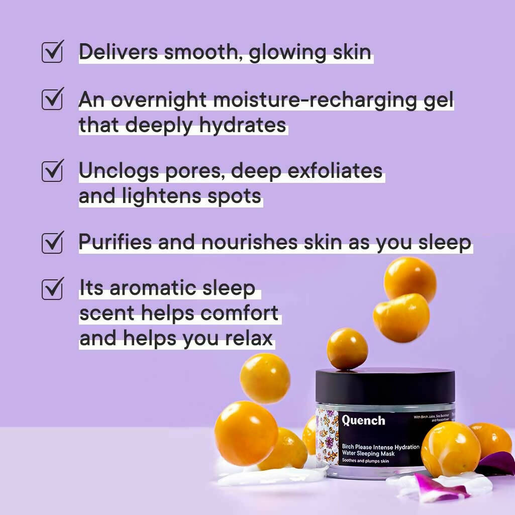 Quench Botanics Birch Please Intense Hydration Water Sleeping Mask - Korean Skincare | Grocsy