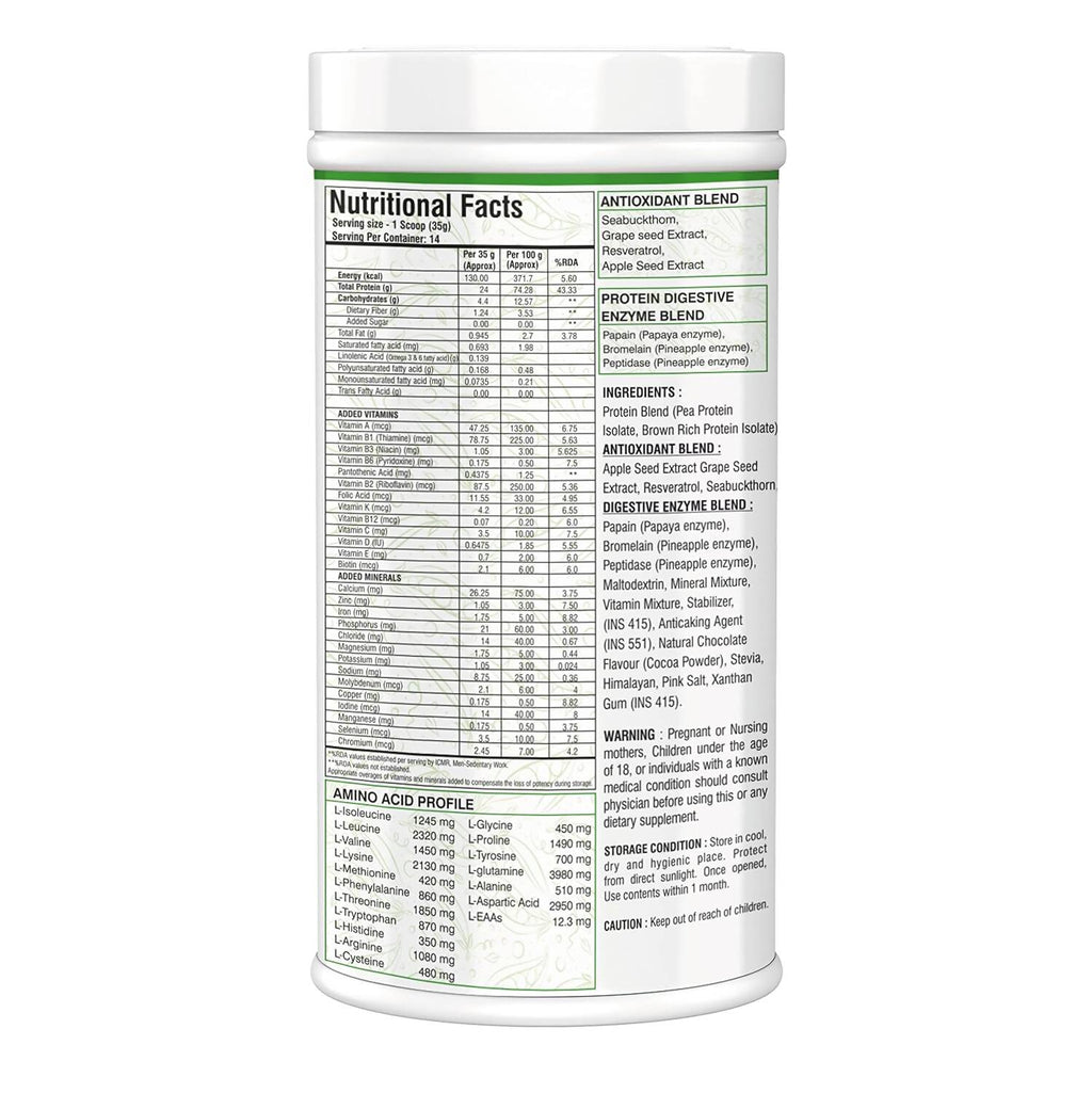 Floral Nutrition Plant Protein Powder (Rich Chocolate Flavor) | Grocsy