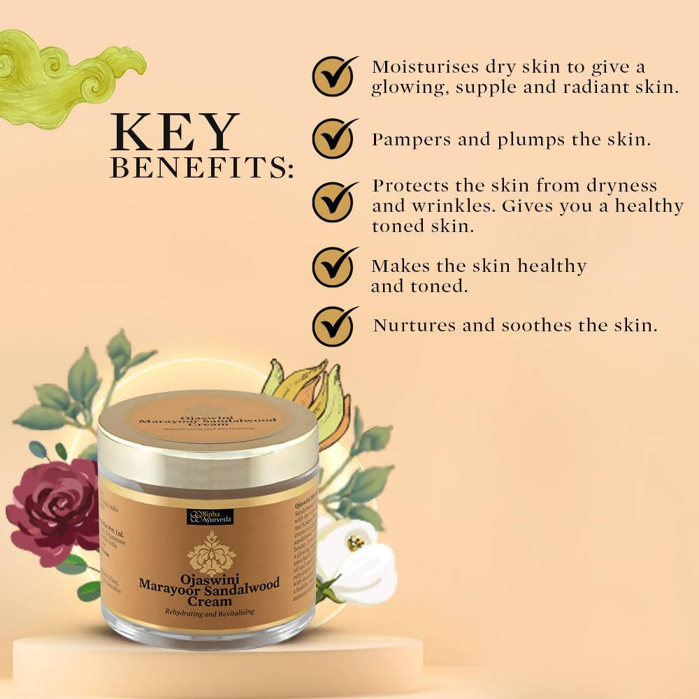 Bipha Ayurveda Ojaswini Marayoor Sandalwood Cream | Grocsy
