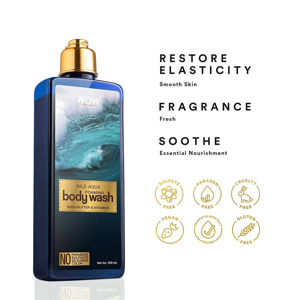 Wow Skin Science Wild Aqua Foaming Body Wash | Grocsy