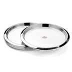 Vinod Stainless Steel Two Tone Serving Dish/Salad Plate/Snack Plate | Grocsy