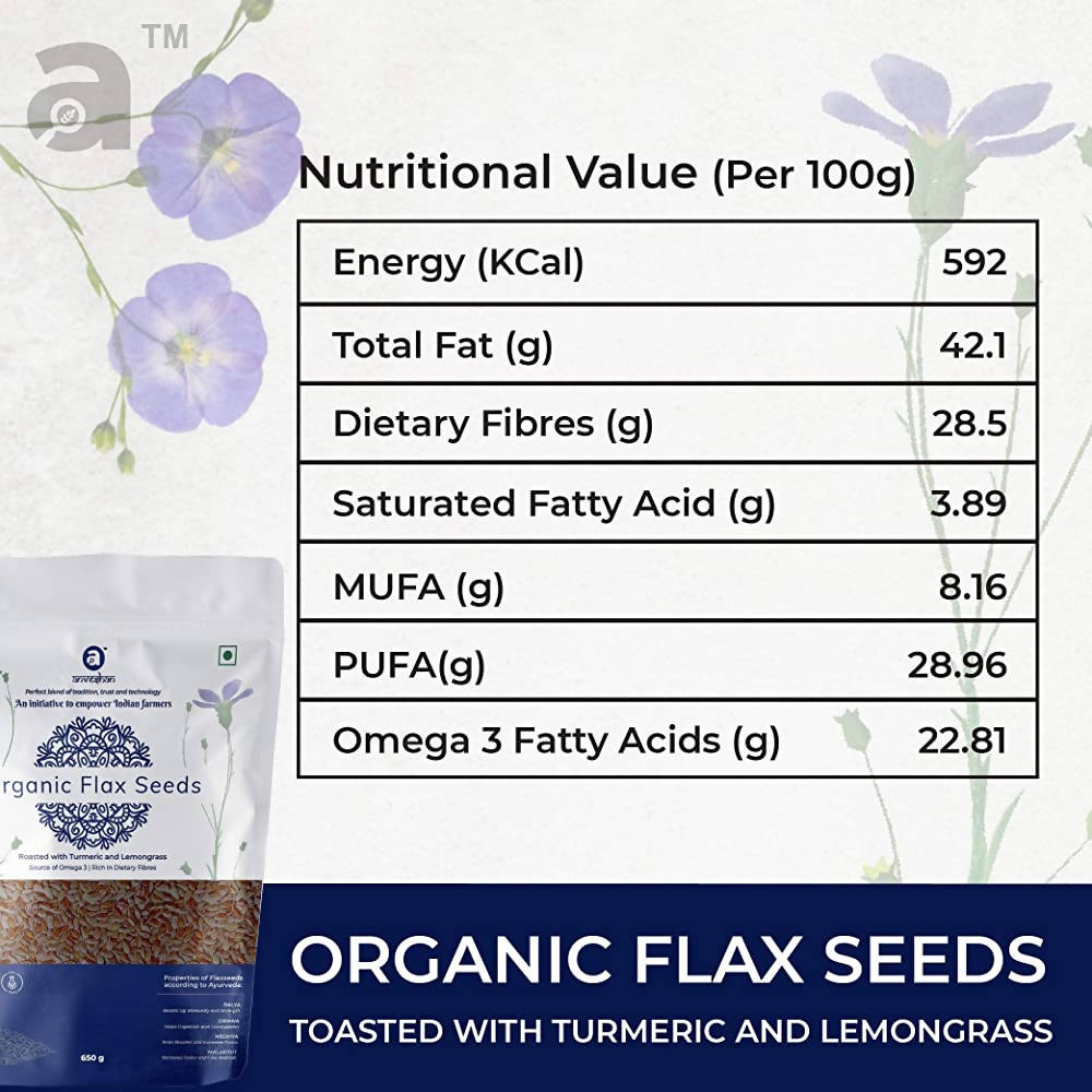 Anveshan Organic Roasted Flax Seeds | Grocsy