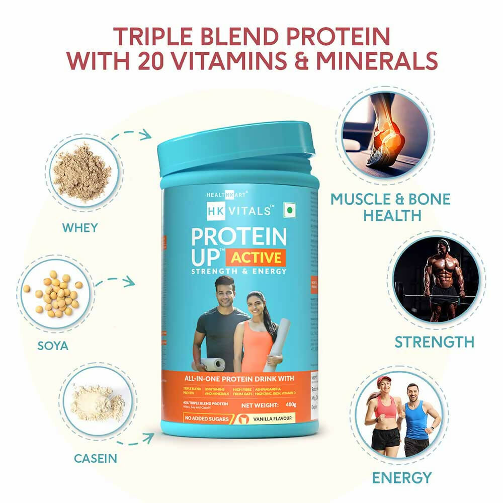 HK Vitals ProteinUp Active Strength & Energy (No Added Sugar) | Grocsy