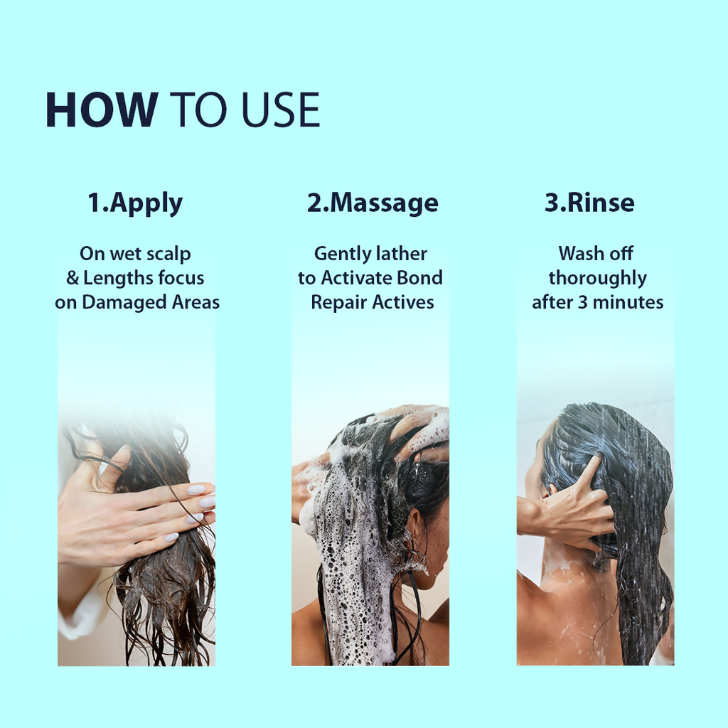 Dermistry Bond Repair Shampoo with TeraBond Maleic Acid Protein Strengthens Weak Hair | Grocsy
