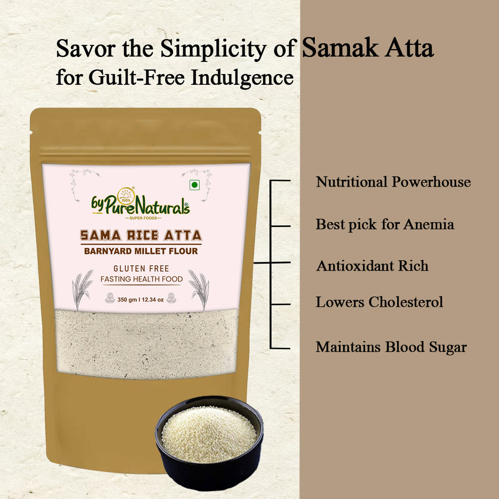 byPureNaturals Sama Rice Atta (Barnyard Millet Flour) | Grocsy