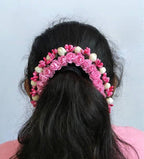 Pink Flower Hair Gajra | Grocsy