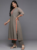 Ahalyaa Women's Traditional wear Kurta Set - Grey | Grocsy