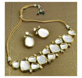 Joban Fashion Hand Made High Quality Gold Plated Base Metal Alloy Kundan Stone Studded Kundan Jewellery Set | Grocsy