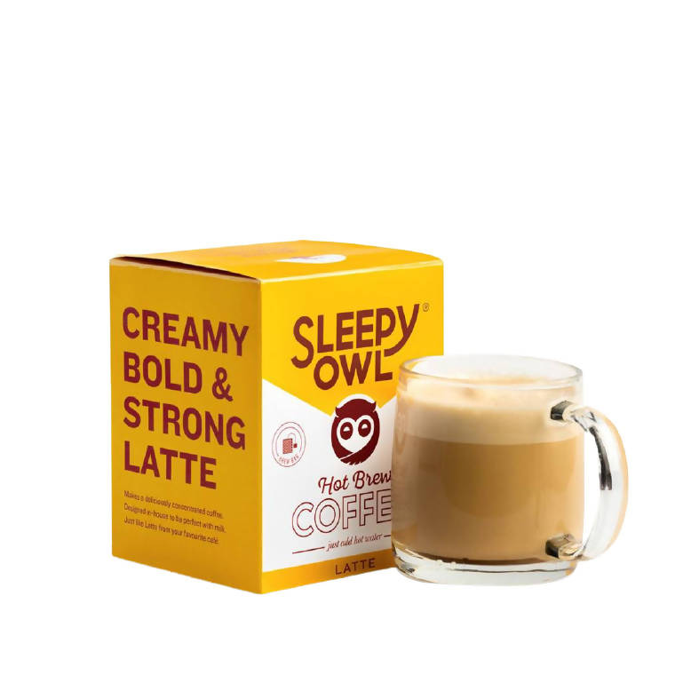 Sleepy Owl Hot Brew Latte Coffee Bags | Grocsy